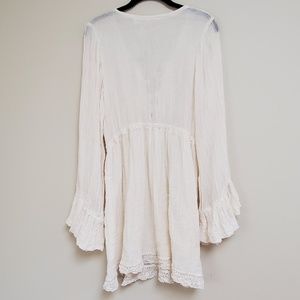 Jen's Pirate Booty Dresses - NWT Free People bell sleeve cover up lace up dress Jen's Pirate Booty Dresses - NWT Free People bell sleeve cover up lace up dress